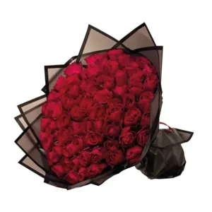 “Ramo de 50 Rosas 50 Besos – Arreglo floral romántico con entrega en Lima por Florería Patsy”